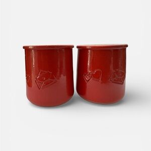 Set of TWO La Fermiere Red Yogurt Pots - Limited Valentine's 2026 - Be Mine